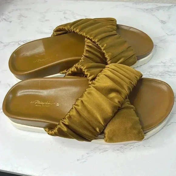 3.1 Phillip Lim Crossover Strap Pool Slides Size 6/37 - Picture 6 of 15